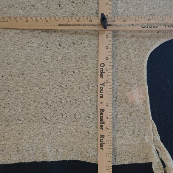 Hearts Of Palm Womens Top Light Tan Size PM Polyester Blend Pullover Sheer - Picture 4 of 12